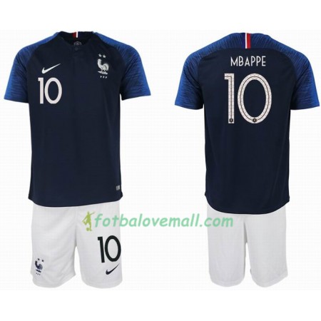 Levné Francie MBAPPE 10 2 star Dětské MS 2018 Domácí Fotbalové dresy